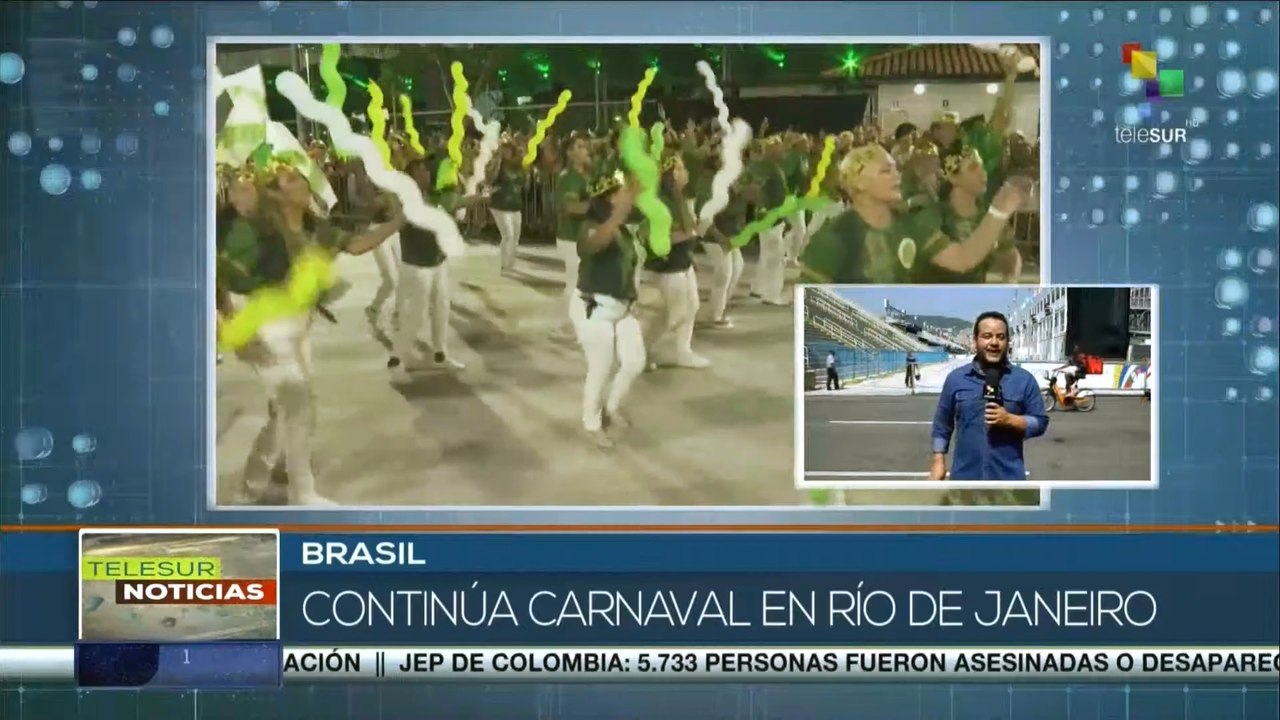 Continúa Carnaval en Río de Janeiro