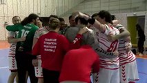 Images maritima: la joie du Martigues Handball après son succès contre Bagnols