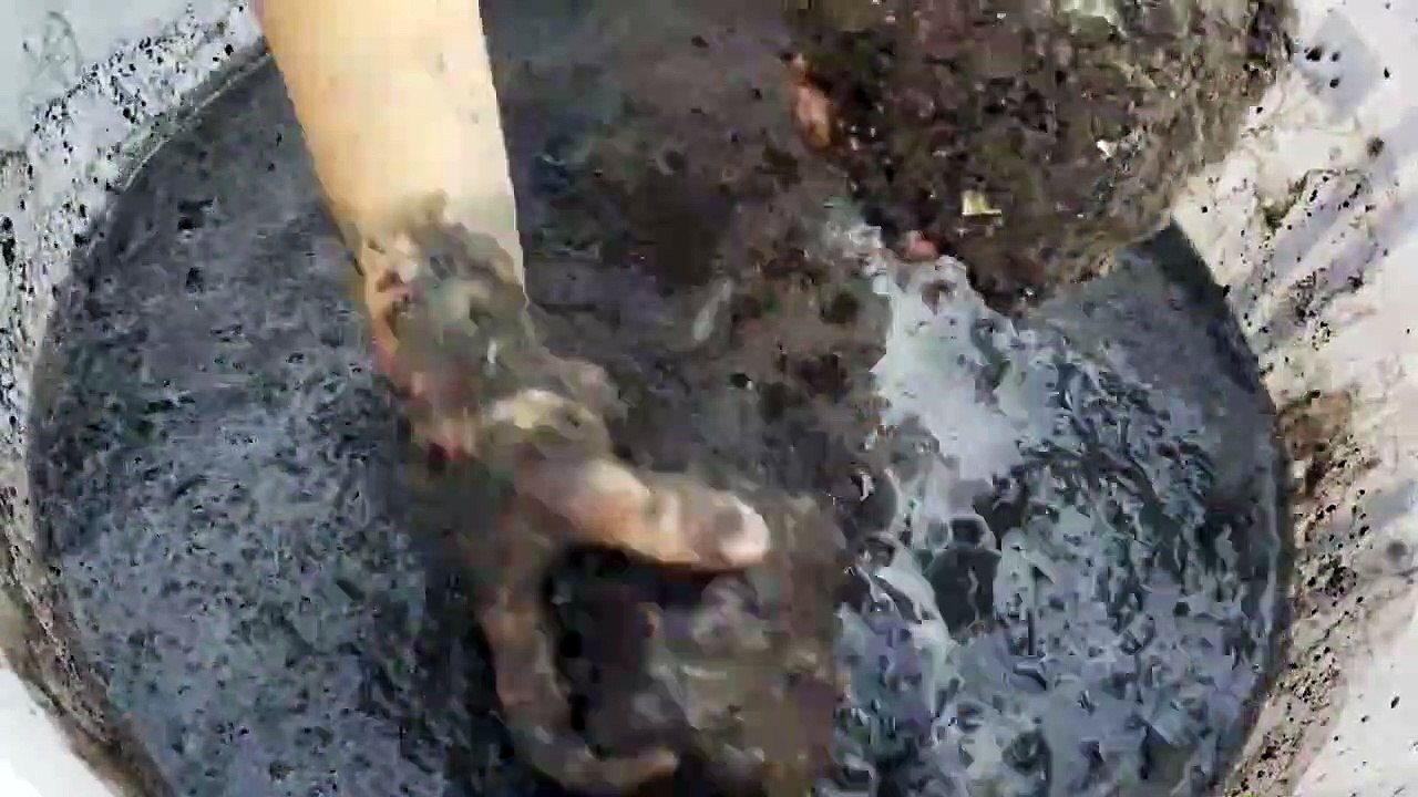 Massive Charcoal Concrete Sand Cement Water Crumbles Cr: Awunai ASMR