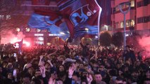 Trabzonspor taraftarından şampiyonluk provası