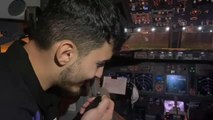 Trabzonspor kaptanı Uğurcan Çakır'dan uçakta 