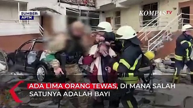 Rudal Rusia Kembali Hantam Ukraina, Bangunan Hancur Lebur!