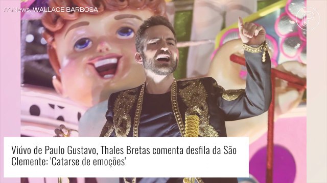 Marido de Paulo Gustavo, Thales Bretas celebra desfile em homenagem ao ator: 'Catarse de emoções'
