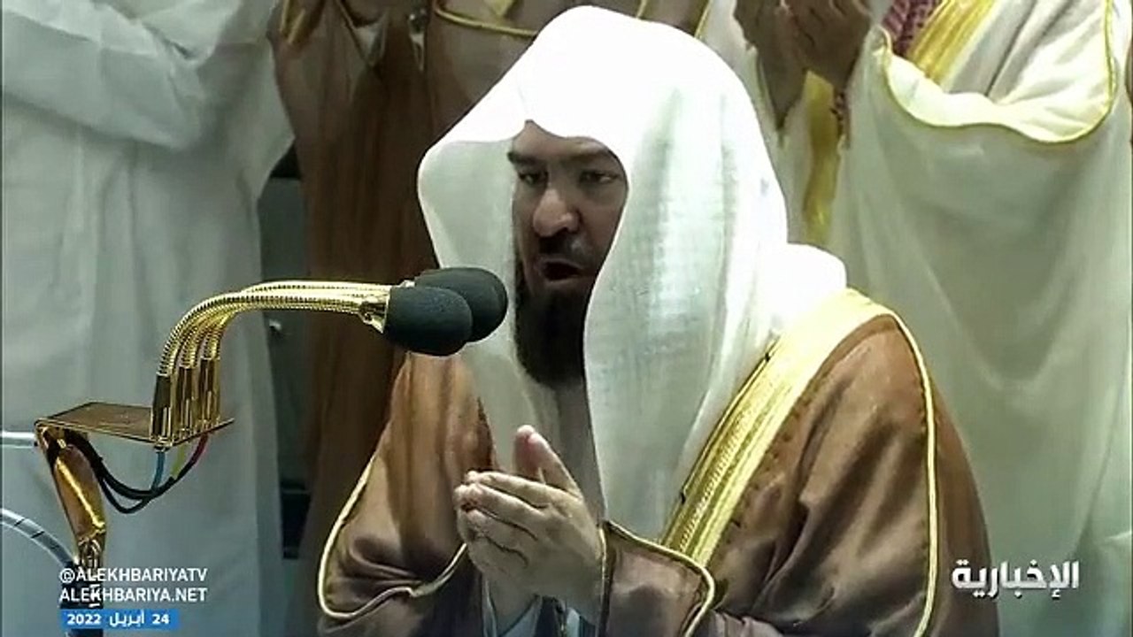 بالفيديو.. دعاء السديس في صلاة القيام ليلة 23 م...