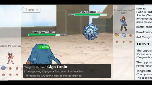 RANDOM BATTLE AGAINST POKETHUNDER ( Pokemon Showdown )