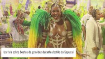 Iza abre o jogo sobre boatos de gravidez durante Carnaval na Sapucaí