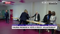 Valérie Pécresse vote à Vélizy-Villacoublay (Yvelines)