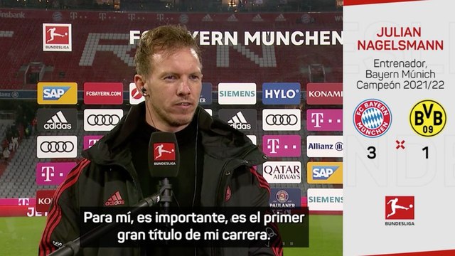 Nagelsmann: Hemos tenido momentos tristes, pero ganar la Bundesliga es muy importante