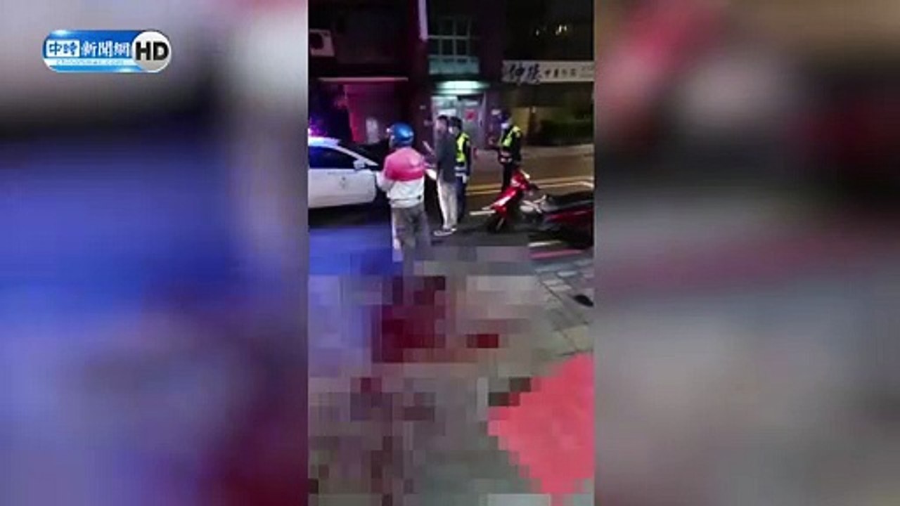 外送員被叭回嗆，慘遭屁孩追砍當街放血