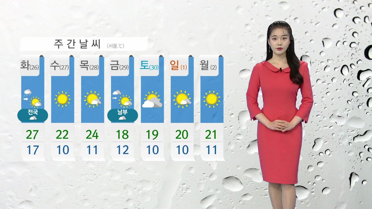 [날씨] 내일 무더위 계속...밤부터 모레 새벽 전국 '많은 비' / YTN