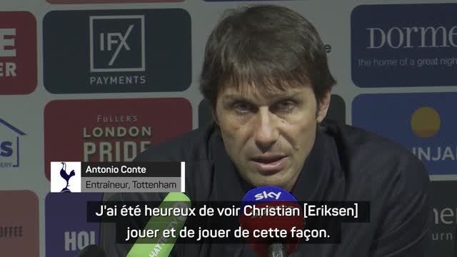 34e j. - Conte : Heureux de voir Christian Eriksen jouer au football à ce niveau