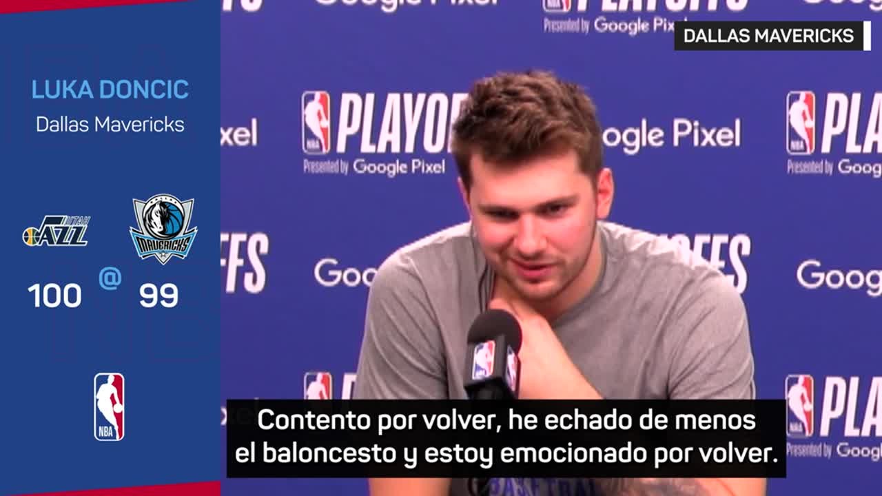 Doncic: "He echado de menos el baloncesto; emocionado por volver y jugar"
