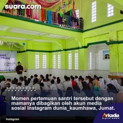 Santri Menangis Dijenguk Mamanya Setelah Tiga Tahun Tak Bertemu, Warganet Auto Mewek
