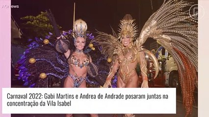 Gabi Martins chora ao ser imprensada contra grade no fim do desfile da Vila Isabel: 'Fiquei sem ar'