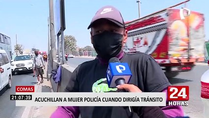 Comas: detienen a sujeto que acuchilló a policía de tránsito