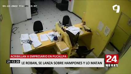 Pucallpa: cámara capta asalto y muerte de empresario que se resistió al robo