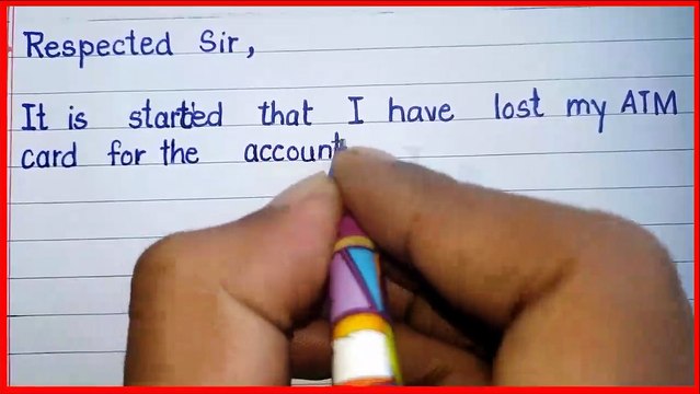 Application for new ATM card_Letter for new ATM card_application to bank manager for ATM card in Eng