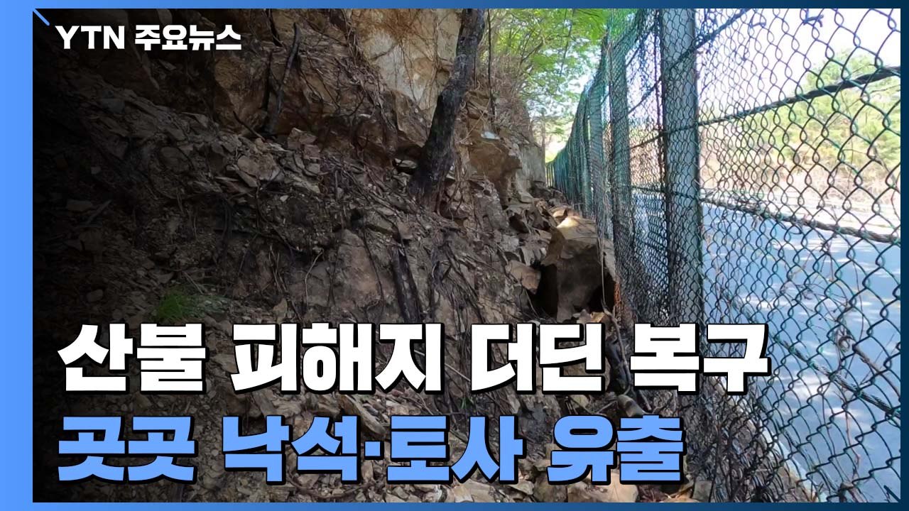 산불 피해지 곳곳 낙석·토사 유출...더딘 복구에 '불안' / YTN