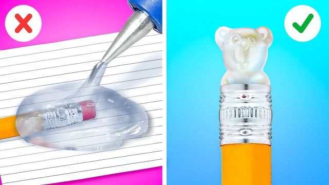 BRILLIANT SCHOOL HACKS Easy Crafts and Hacks For Back To School by 123 GO GOLD