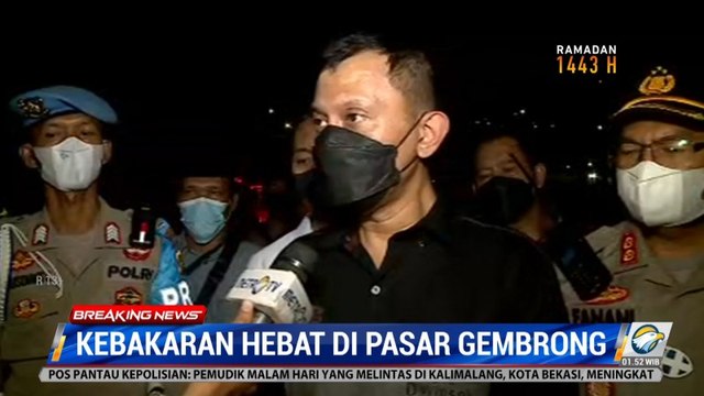Diduga Korsleting Listrik, Pasar Gembrong Jaktim Hangus Dilalap Api