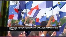 teleSUR Noticias 14:30 24-04: Resultados a boca de urnas dan ganador a Macron en Francia