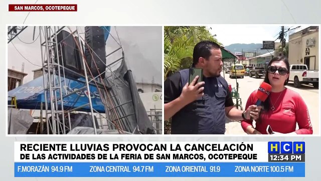 Lluvias provocan cancelación de las actividades de la feria de San Marcos, Ocotepeque
