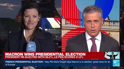 French election: Macron on his way to the Eiffel Tower, to give his victory speech