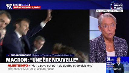 Elisabeth Borne: "Je pense que c'est le bon projet pour notre pays, donc évidemment c'est beaucoup d'émotion"