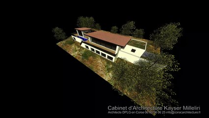 Maison contemporaine en Corse avec piscine / Villa d'Architecte DPLG / Résidence Secondaire