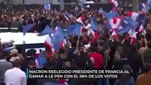 Macron reelegido presidente de Francia al ganar a Le Pen con el 58% de los votos
