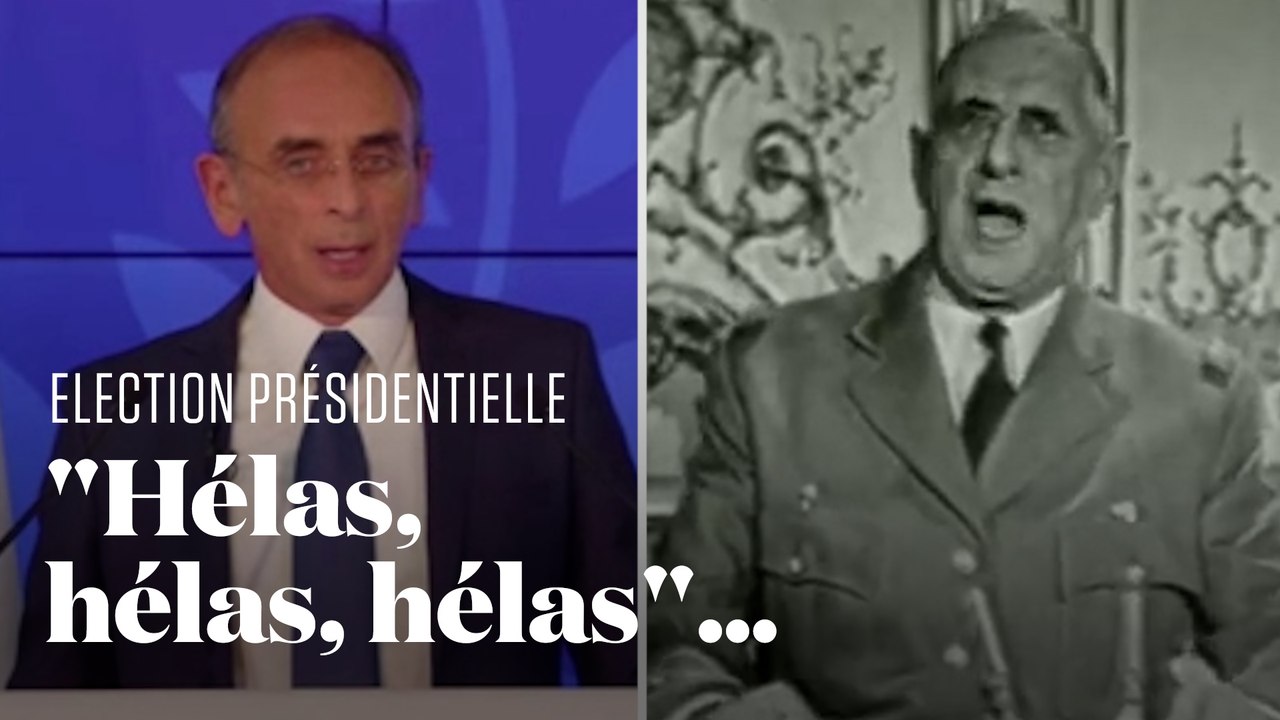 "Hélas, hélas, hélas" : Eric Zemmour fustige Marine Le Pen (et cite Charles de Gaulle)