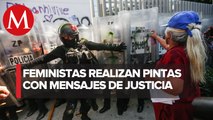 Contingente llega a la Jefatura General de la Policía de Investigación