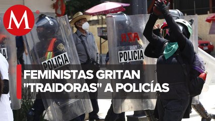 Registran encuentro entre grupo de Ateneas y mujeres del contingente