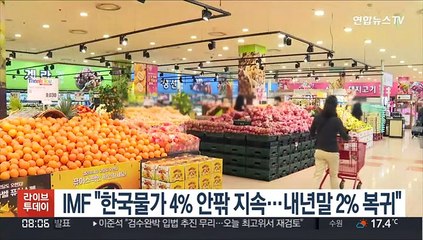 IMF "韓 물가 4% 안팎 지속…내년 말 2% 복귀"