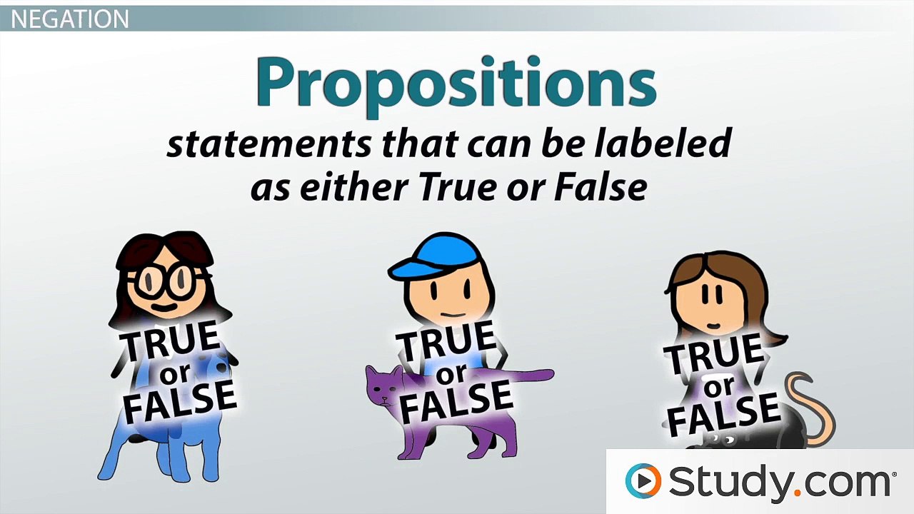 Propositions, Truth Values and Truth Tables