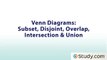 Venn Diagrams- Subset, Disjoint, Overlap, Intersection & Union