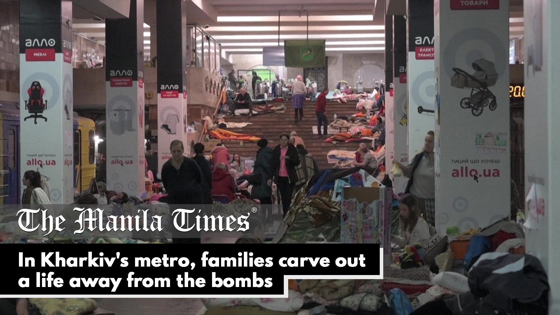 ⁣In Kharkiv's metro, families carve out a life away from the bombs