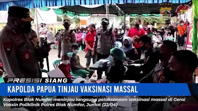KAPOLDA PAPUA MENINJAU GERAI VAKSIN PRESISI DI KABUPATEN BIAK NUMFOR