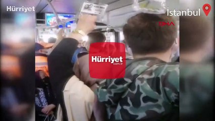 Metrobüste tartıştığı yolcuyu tehdit etti