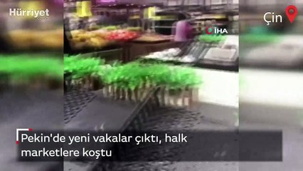 Pekin'de yeni vakalar çıktı, halk marketlere koştu