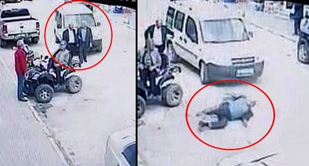 Husumetlisinin üstüne araba sürdü!