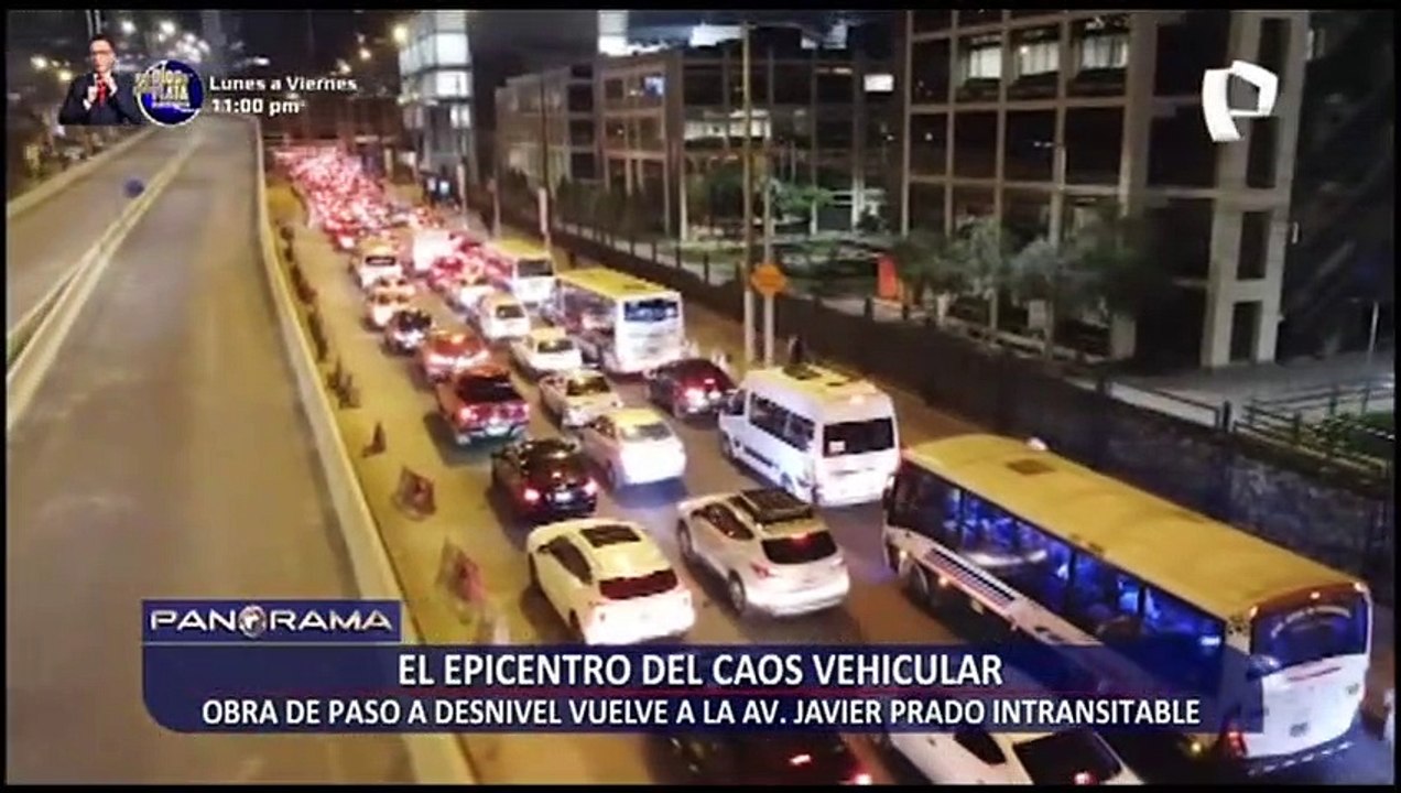 El epicentro del caos vehicular:  obras a desnivel vuelven a la avenida Javier Prado intransitable