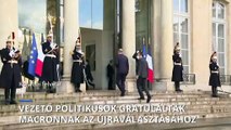 Vezető politikusok gratuláltak Macronnak az újraválasztásához