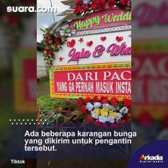 Isi Pesan Karangan Bunga Pernikahan Jadi Sorotan, Pengirimnya Mencurigakan