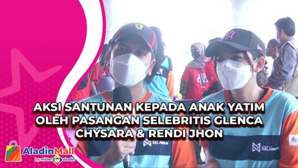 Aksi Santunan Kepada Anak Yatim oleh Pasangan Selebritis Glenca Chysara & Rendi Jhon