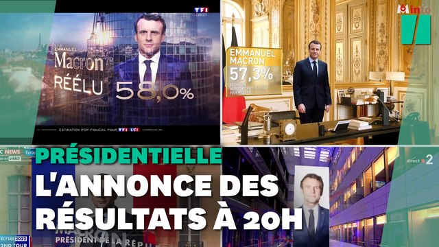 M6, TF1, France 2... Comment les chaînes télé ont annoncé la réélection d'Emmanuel Macron