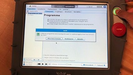 UR5 : Eteindre le robot