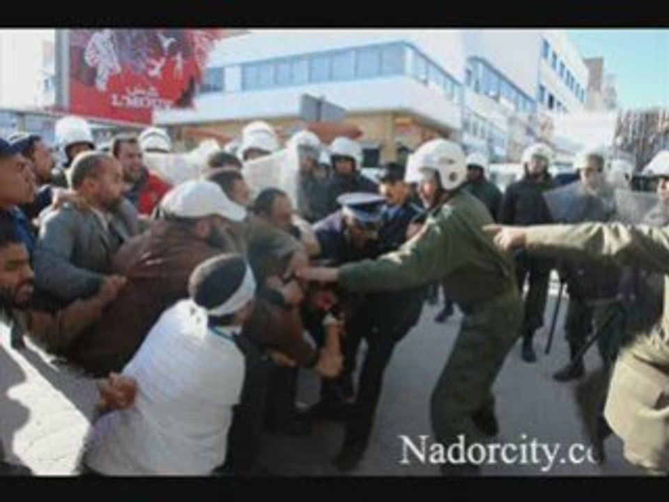 ghaza قمع مسيرة بالناظور
