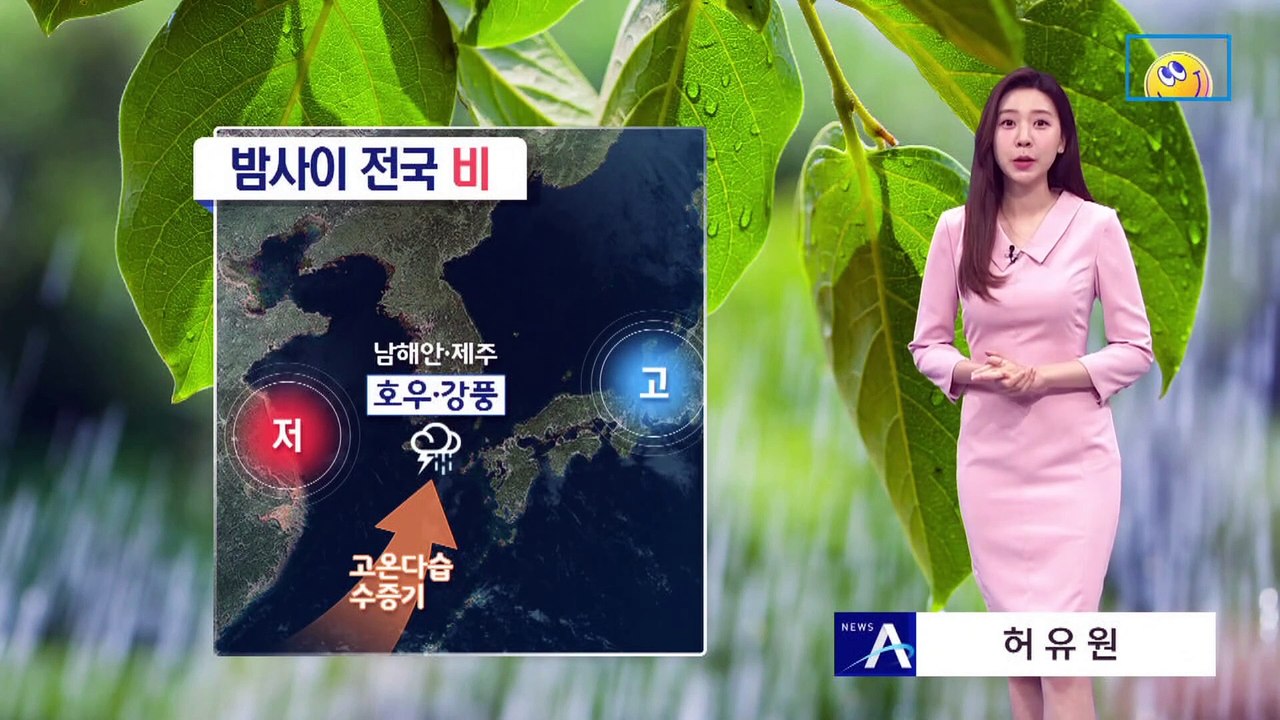 [날씨]밤사이 전국 비…남해안·제주 최고 300mm 호우