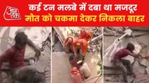 Under-construction building collapses in Delhi